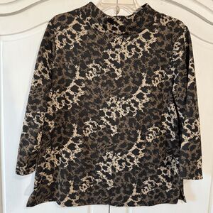 Investments Animal Print,‎ 3/4 Sleeve Tunic with Mock Turtleneck.